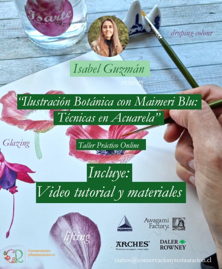 Taller técnicas en Acuarela: Flores y Naturaleza con Maimeri Blu - Isarte (6 hrs de Video y kit de materiales)