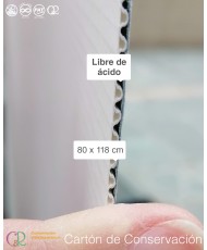 Cartón de conservación microcorrugado 1.8mm Gris / Blanco