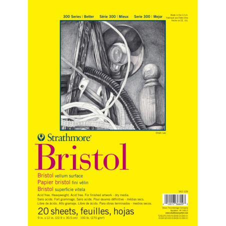 Croquera Bristol 270g 20H. 22.9X30.5cm Serie 300 - Strathmore