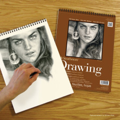 C&R: Croquera Drawing 130g 24H. 22.9X30.5cm Serie 400 - Strathmore