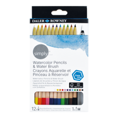 C&R: Set lápices acuarelables Simply 12col Simply - Daler Rowney