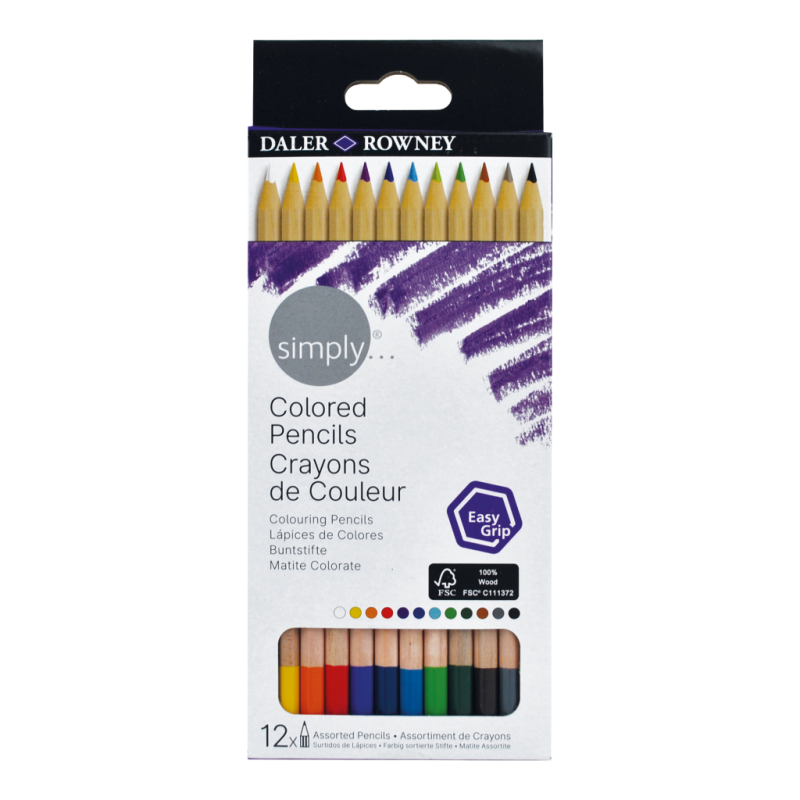 Set lápices colores Simply 12col - Daler Rowney