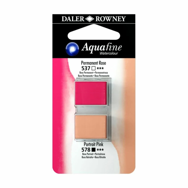 Rosa Permanente/Rosa Retrato 06 - Acuarela Aquafine 1/2 godet - Daler Rowney Rosa Permanente/Rosa Retrato 06 - Acuarela Aquafine 1/2 godet - Daler Rowney