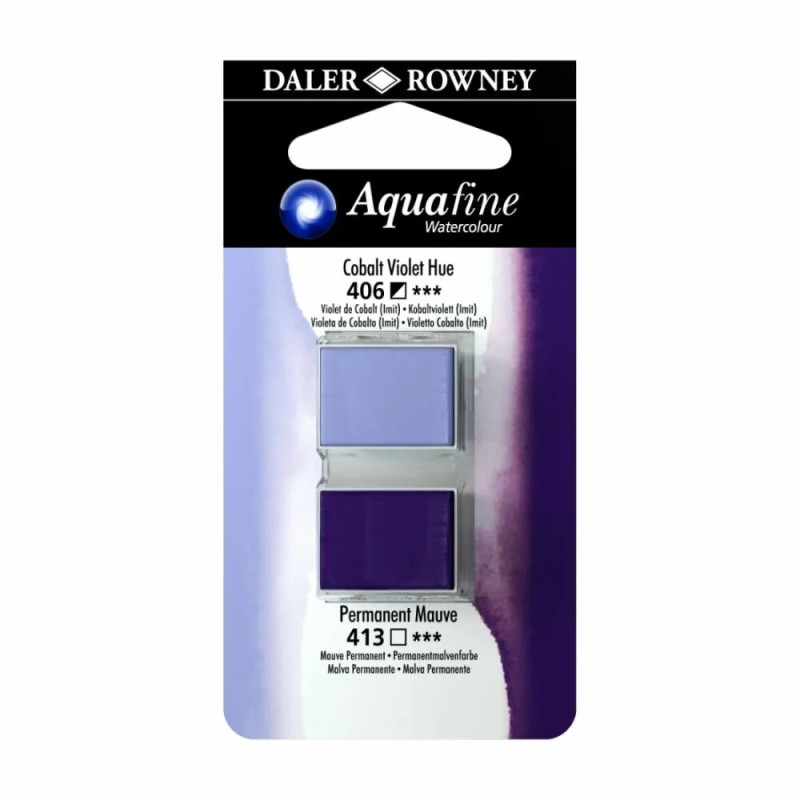 Violeta Cobalto imit/Malva Permanente 09 - Acuarela Aquafine 1/2 godet - Daler Rowney Violeta Cobalto imit/Malva Permanente 09 - Acuarela Aquafine 1/2 godet - Daler Rowney