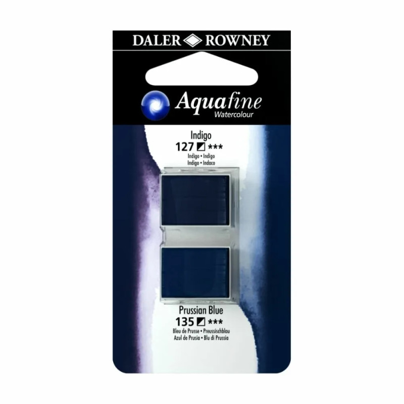 Índigo/Azul Prusia 10 - Acuarela Aquafine 1/2 godet - Daler Rowney Índigo/Azul Prusia 10 - Acuarela Aquafine 1/2 godet - Daler Rowney