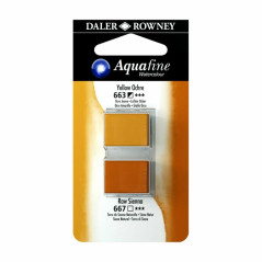 C&R: Amarillo Ocre/Siena Natural 17 - Acuarela Aquafine 1/2 godet - Daler Rowney