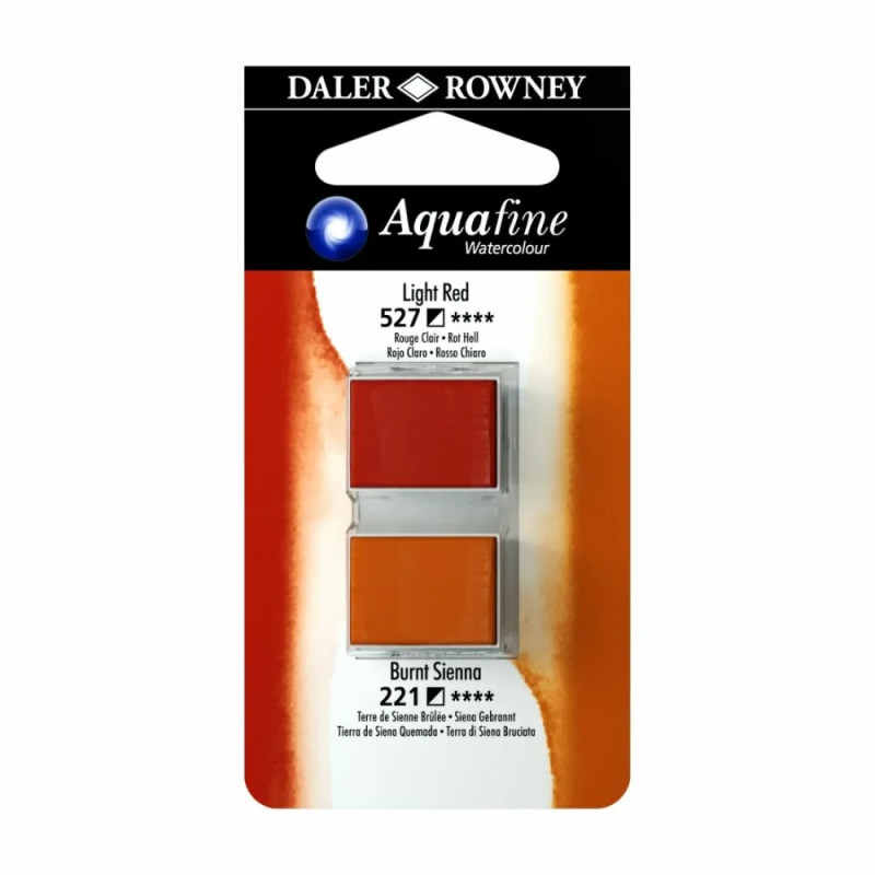 Rojo Claro/T. Siena Tostada 18 - Acuarela Aquafine 1/2 godet - Daler Rowney