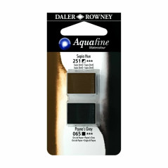 C&R: Sepia Imit/Gris De Payne 21 - Acuarela Aquafine 1/2 godet - Daler Rowney