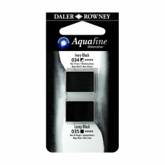 C&R: Negro Marfil/Negro Humo bujía 22 - Acuarela Aquafine 1/2 godet - Daler Rowney