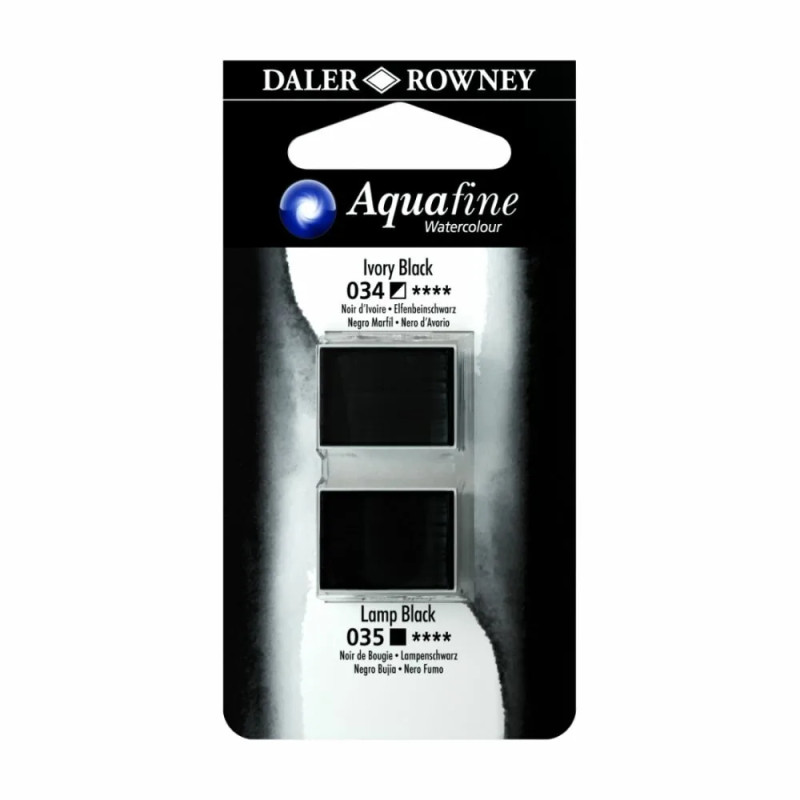 Negro Marfil/Negro Humo bujía 22 - Acuarela Aquafine 1/2 godet - Daler Rowney Negro Marfil/Negro Humo bujía 22 - Acuarela Aquafine 1/2 godet - Daler Rowney