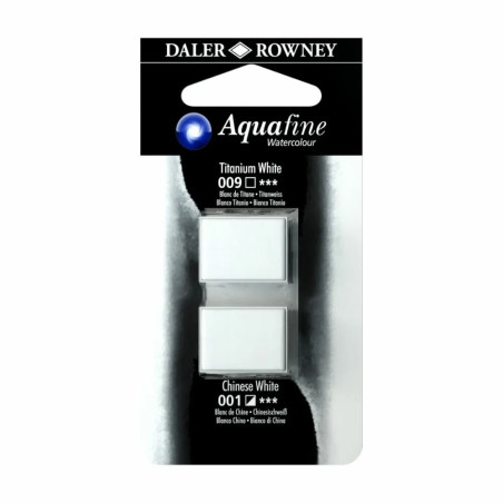 C&R: Blanco Titanio/ Blanco Chino 23 - Acuarela Aquafine 1/2 godet - Daler Rowney