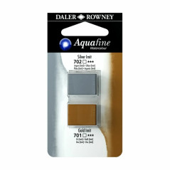 C&R: Plata Imit/Oro Imit 24 - Acuarela Aquafine 1/2 godet - Daler Rowney