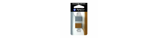 C&R: Plata Imit/Oro Imit 24 - Acuarela Aquafine 1/2 godet - Daler Rowney