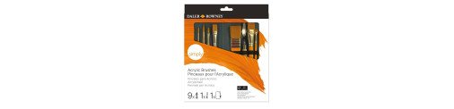 C&R: Set 10 pinceles con estuche para acrílico Simply – DALER ROWNEY
