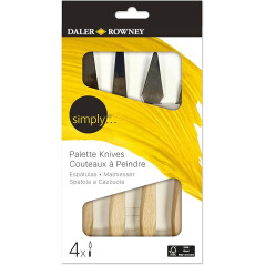 Set 4 espátulas metálica Simply - Daler- Rowney