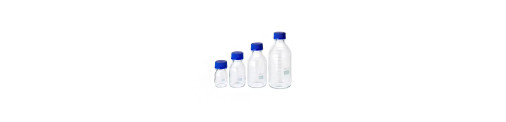 Botella Transparente con Tapa azul