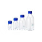 Botella Transparente con Tapa azul