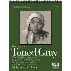 C&R: Croquera Toned Gray 118g 50H. 22,9x30,5cm Serie 400 - Strathmore