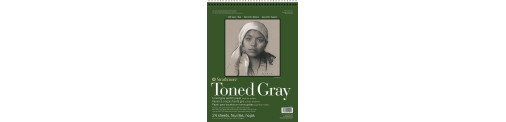 C&R: Croquera Toned Gray 118g 50H. 22,9x30,5cm Serie 400 - Strathmore