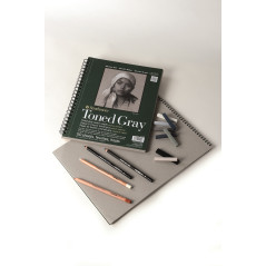 Croquera Toned Gray 118g 50H. 22,9x30,5cm Serie 400 - Strathmore