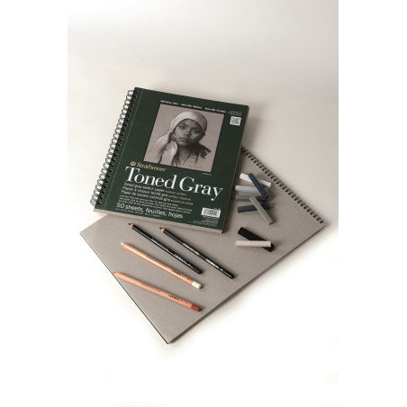 Croquera Toned Gray 118g 50H. 22,9x30,5cm Serie 400 - Strathmore