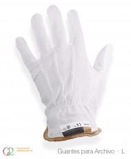 C&R: Guantes de algodón para archivo talla L