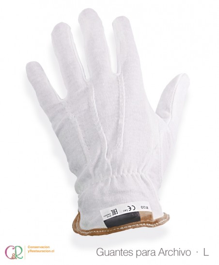 C&R: Guantes de algodón para archivo talla L