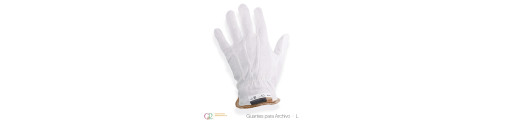 C&R: Guantes de algodón para archivo talla L