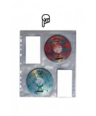 Hoja para álbum de polipropileno de 2 secciones para CDs