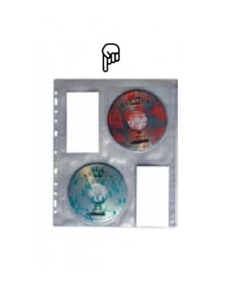 Hoja para álbum de polipropileno de 2 secciones para CDs