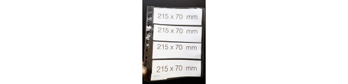 C&R: Hoja para álbum de polipropileno de 4 secciones de 70 x 120 mm