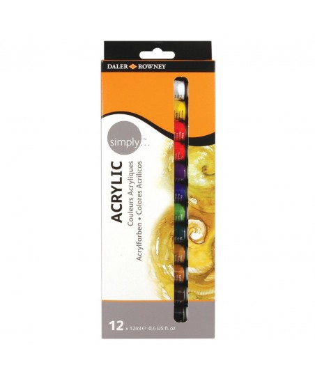Set Simply Acrylic 12 colores Daler-Rowney
